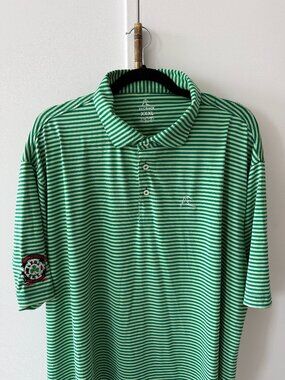 Rhoback Emerald Society Green Striped Golf Polo 3XL